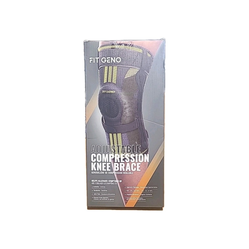 Fit Geno Adjustable Compression Knee Brace Medium - New